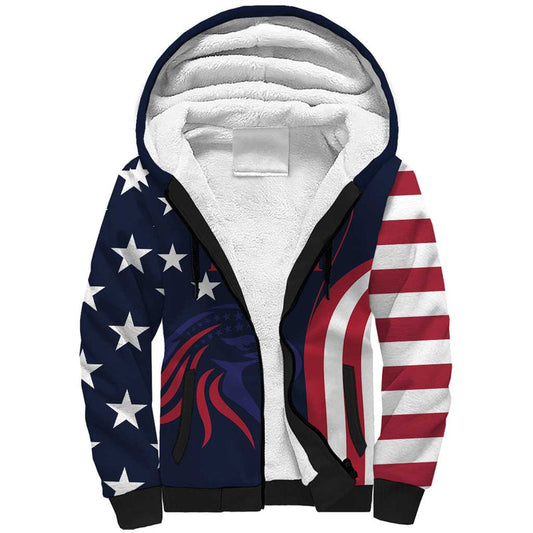 Custom USA Rugby The Eagles Summer Paris 2024 Sherpa Hoodie