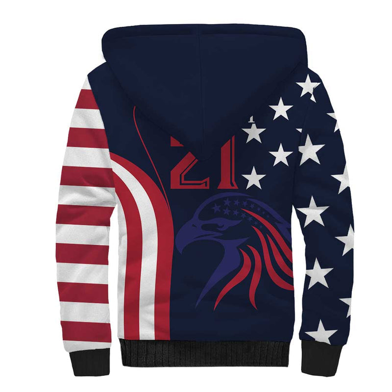 Custom USA Rugby The Eagles Summer Paris 2024 Sherpa Hoodie