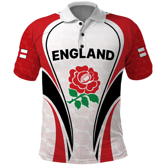 Custom England Rugby Come On Red Rose Word Cup 2023 Polo Shirt