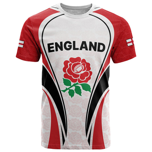 Custom England Rugby Come On Red Rose Word Cup 2023 T Shirt