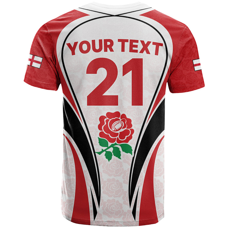Custom England Rugby Come On Red Rose Word Cup 2023 T Shirt