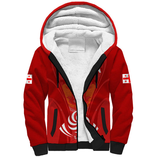Custom Georgia Rugby World Cup 2023 Come On Lelos Sherpa Hoodie