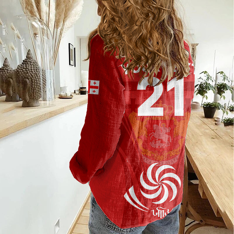 Custom Georgia Rugby World Cup 2023 Come On Lelos Women Casual Shirt