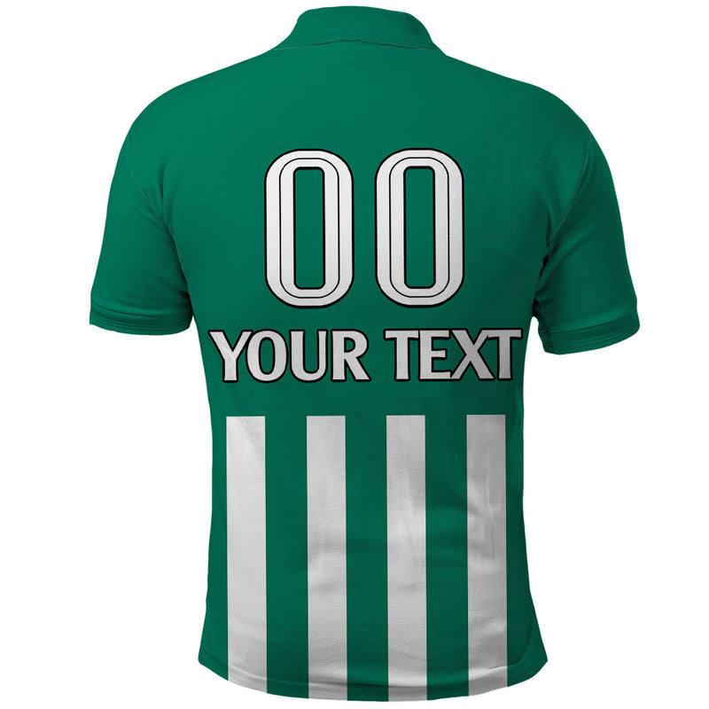 (Custom Text And Number) Austria Austrian Coat Of Arms Minimalist Green Style No1 Polo Shirt