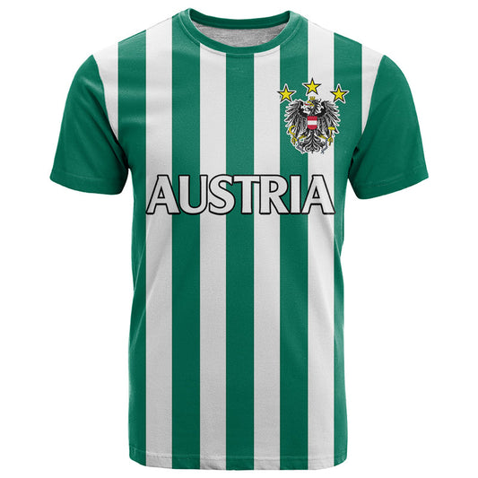 (Custom Text And Number) Austria Austrian Coat Of Arms Minimalist Green Style No1 T Shirt