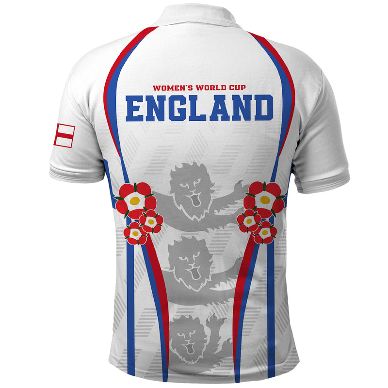 England Women Football Three Lions Go World Cup 2023 Polo Shirt