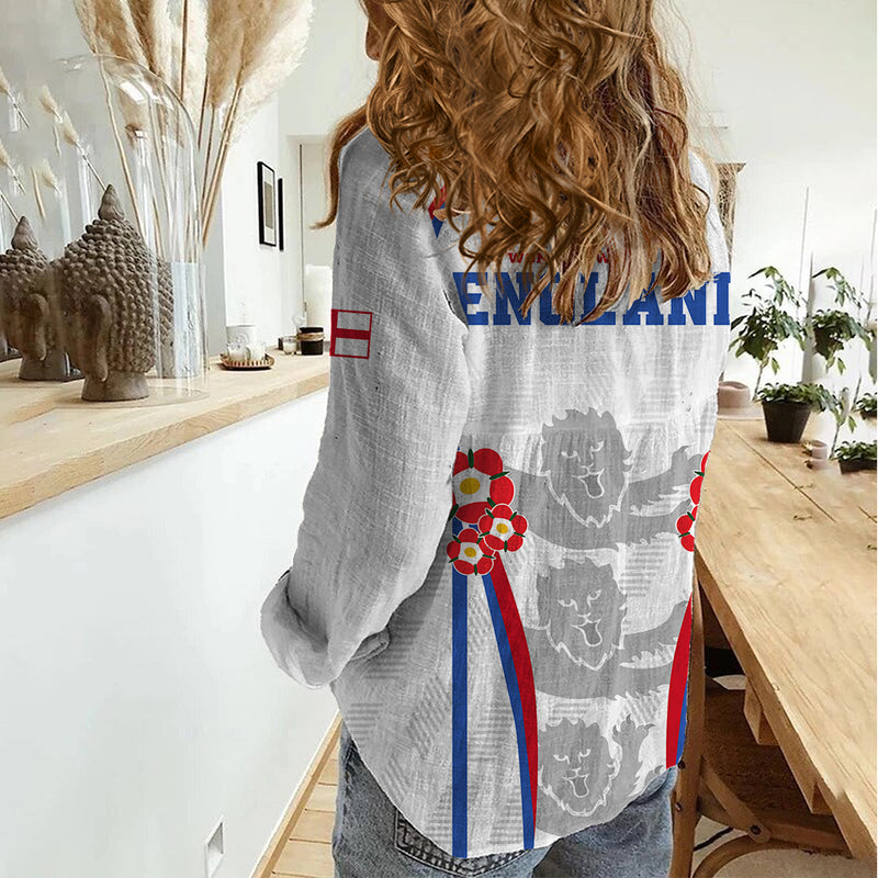 England Women Football Three Lions Go World Cup 2023 Women Casual Shirt