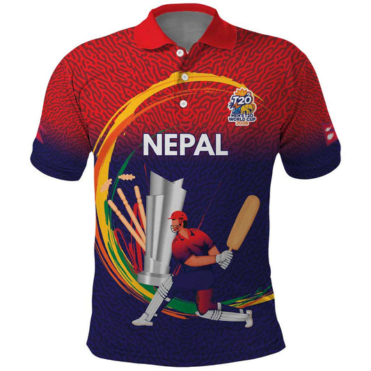 Custom Cricket Nepal East Asia-Pacific Polo Shirt Nepal Cricket Crown Quest