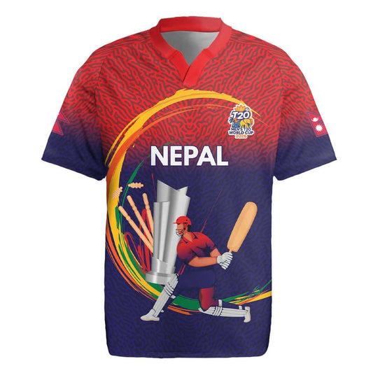 Custom Cricket Nepal East Asia-pacific Nepal Cricket Crown Quest Rugby Jersey