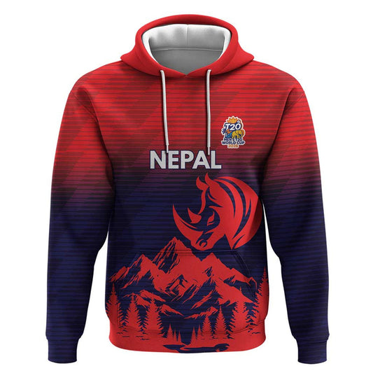 Custom Cricket Nepal East Asia-Pacific Hoodie Nepal Rhinos Twenty20