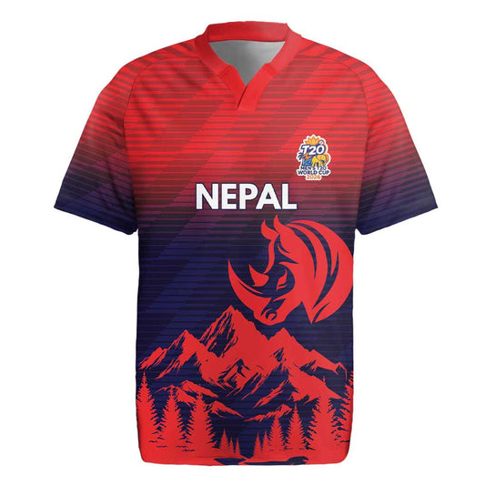 Custom Cricket Nepal East Asia-pacific Nepal Rhinos Twenty20 Rugby Jersey