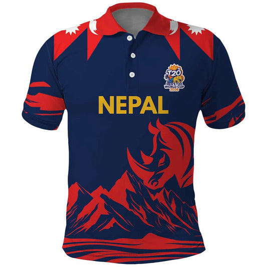 Custom Cricket Nepal East Asia-Pacific Polo Shirt Nepal Rhinos Champions