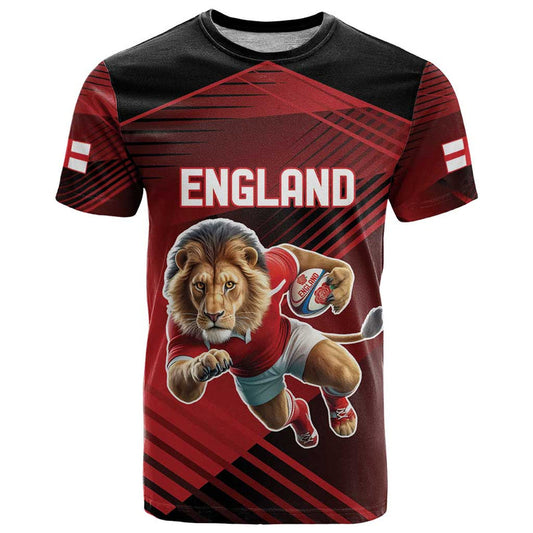 England Rugby Custom Lion Mascot Sporty T Shirt