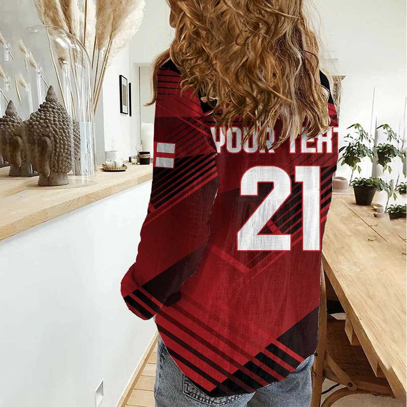England Rugby Custom Lion Mascot Sporty Women Casual Shirt