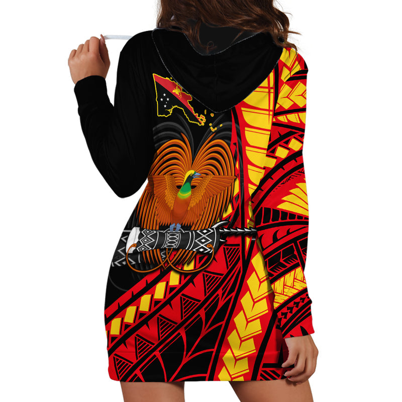 (Custom Personalised) Papua New Guinea The Greater Bird of Paradise Hoodie Dress