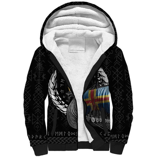 Aland Viking Drakkar Viking Blood Sherpa Hoodie