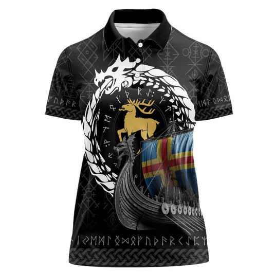 Aland Viking Drakkar Viking Blood Women Polo Shirt