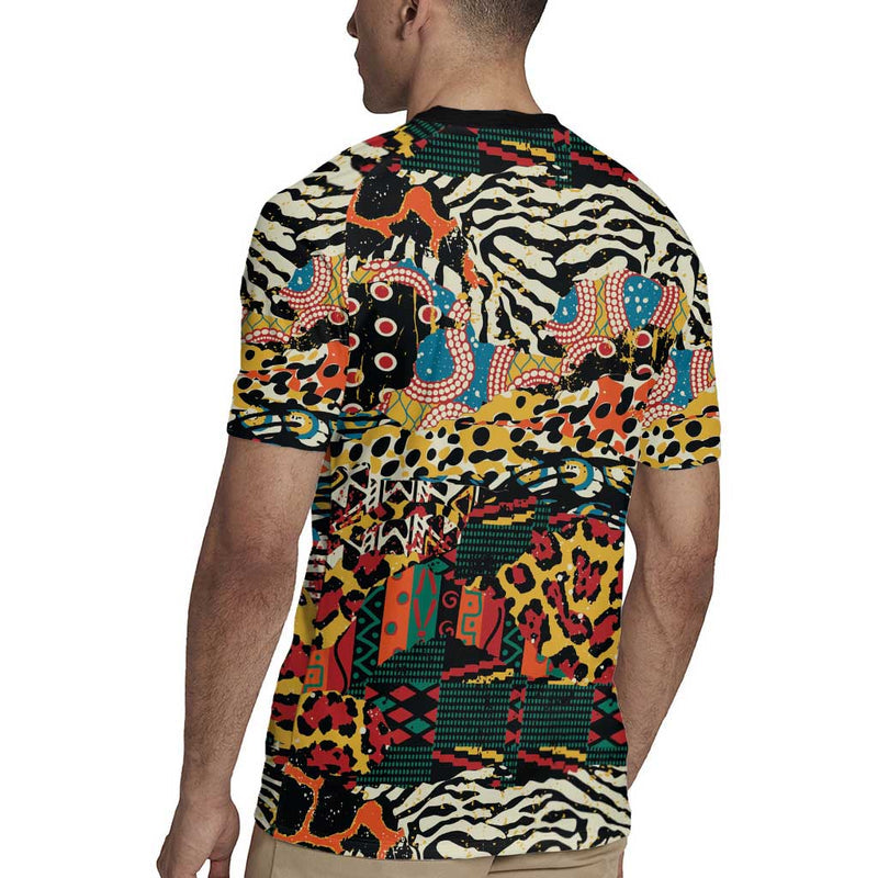 African Mixed Wild Animal Skins Rugby Jersey