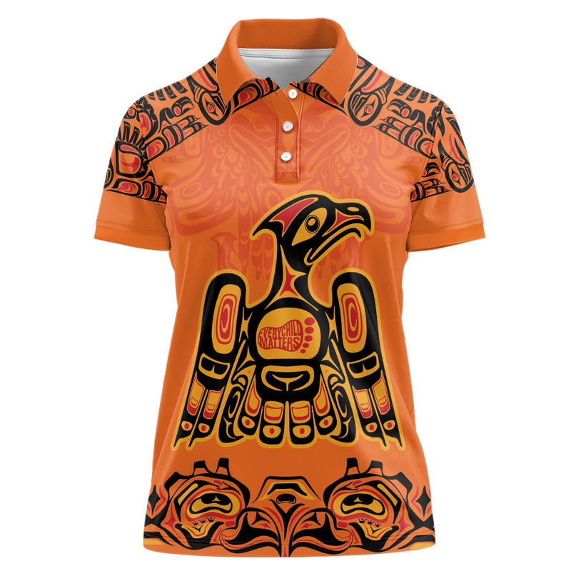 Every Child Matter Canadian Native Indigenous Haida Women Polo Shirt