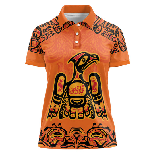 Every Child Matter Canadian Native Indigenous Haida Women Polo Shirt