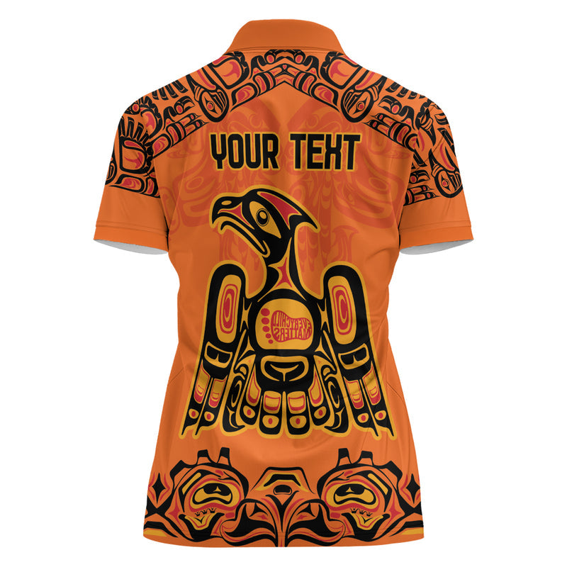 Every Child Matter Canadian Native Indigenous Haida Women Polo Shirt