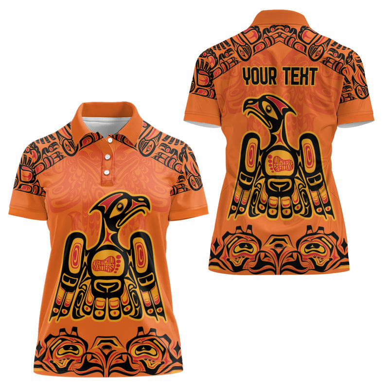 Every Child Matter Canadian Native Indigenous Haida Women Polo Shirt