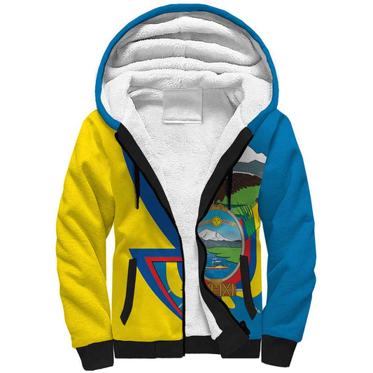Ecuador Independence Day Pro Deo Patria et Libertate Sherpa Hoodie
