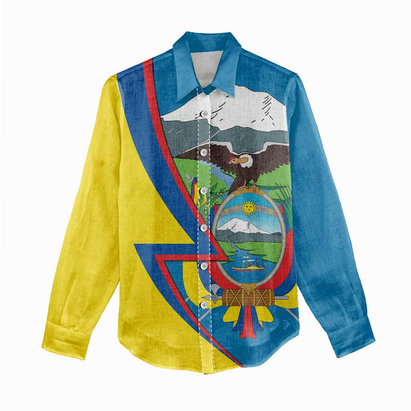 Ecuador Independence Day Pro Deo Patria et Libertate Women Casual Shirt