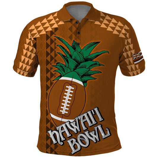 Custom Hawaii Honolulu Bowl With Kakau Tribal Pattern Polo Shirt