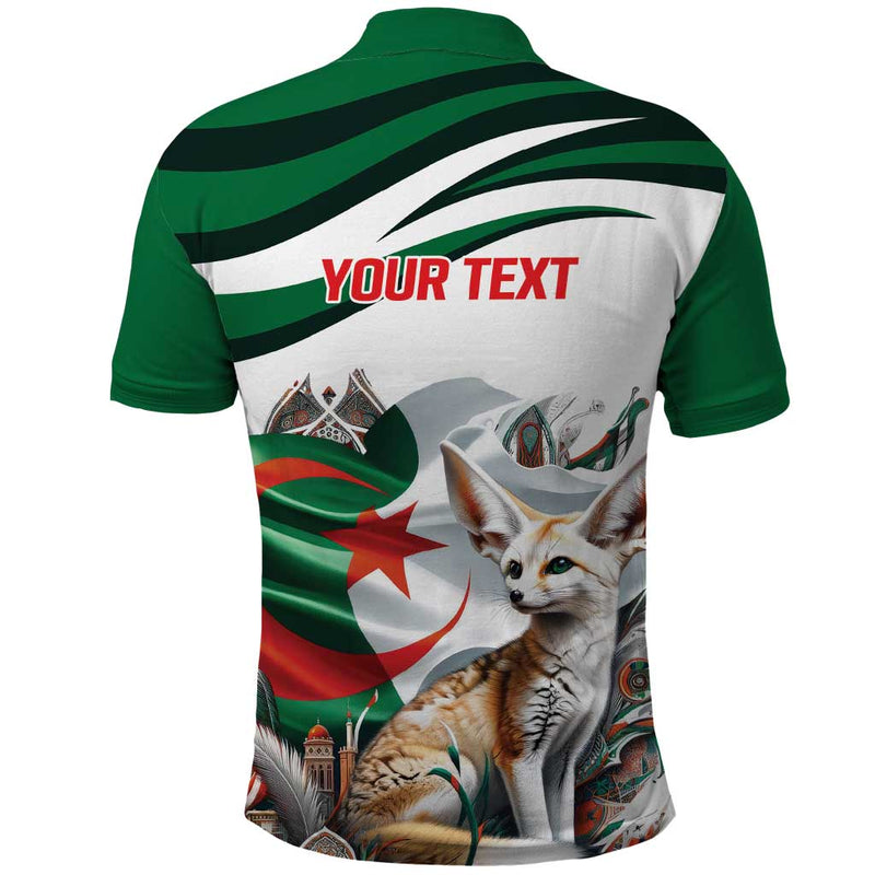 Algeria Fennec Fox Personalized with Algerian Culture and Nature Polo Shirt