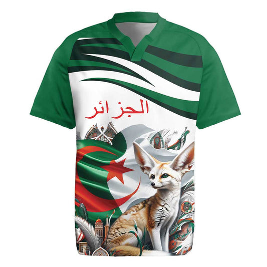 Algeria Fennec Fox With Algerian Culture And Nature Rugby Jersey