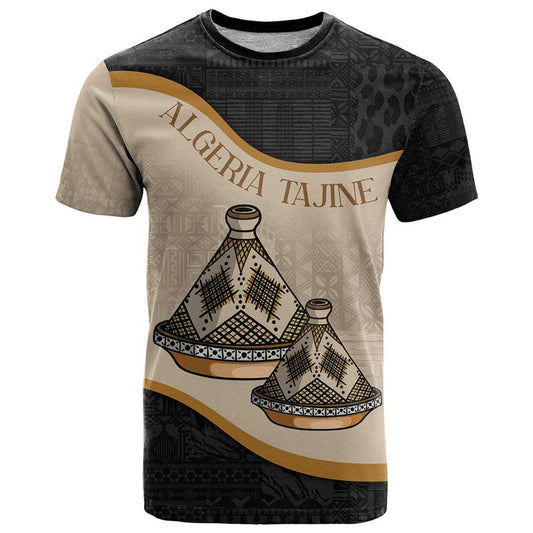 Algeria Tajine Dish with African Tribal Pattern T Shirt