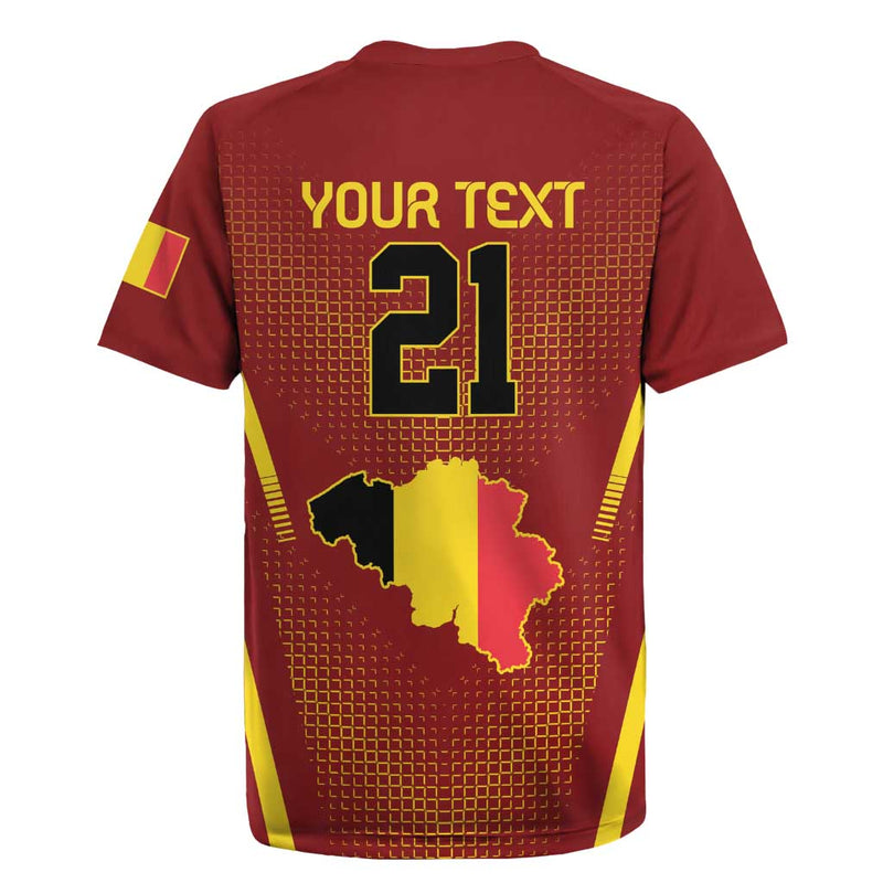 Custom Belgium Football Royal Belgian 1895 With Map Style Rugby Jersey