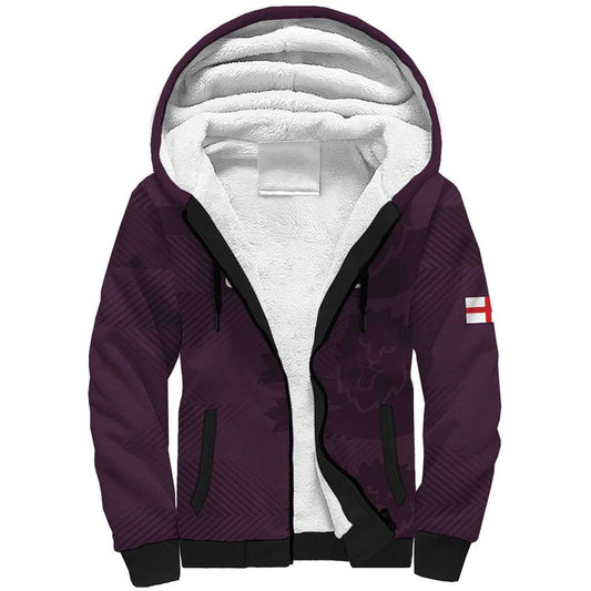 Custom England Football Come On Champions Sherpa Hoodie