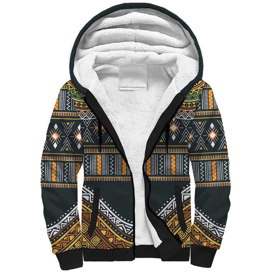 Africa Ethnic Native Pattern Sherpa Hoodie