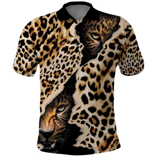 Africa Leopard Skin Pattern Version 02 Polo Shirt