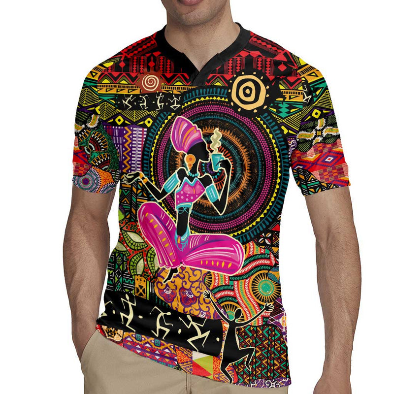 African Women Ethnic Motifs Rugby Jersey