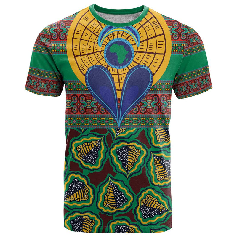 African Pattern Traditional Kanga Style T Shirt