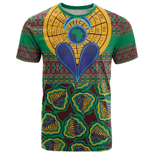 African Pattern Traditional Kanga Style T Shirt