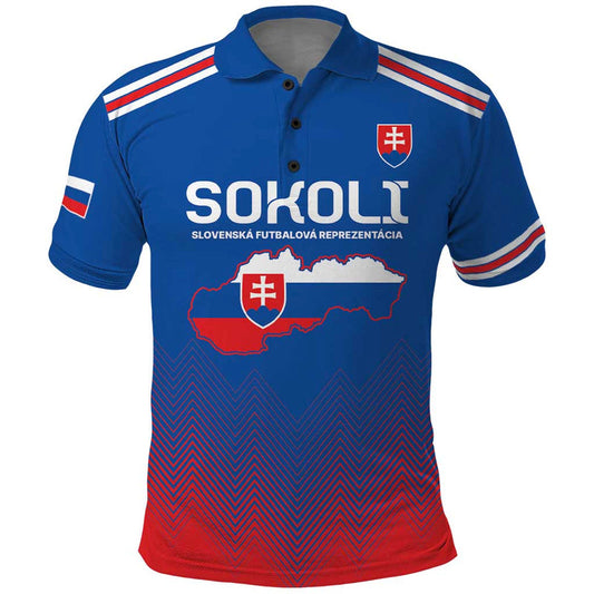 Custom Slovakia Football Come On Sokoli Falcons Polo Shirt