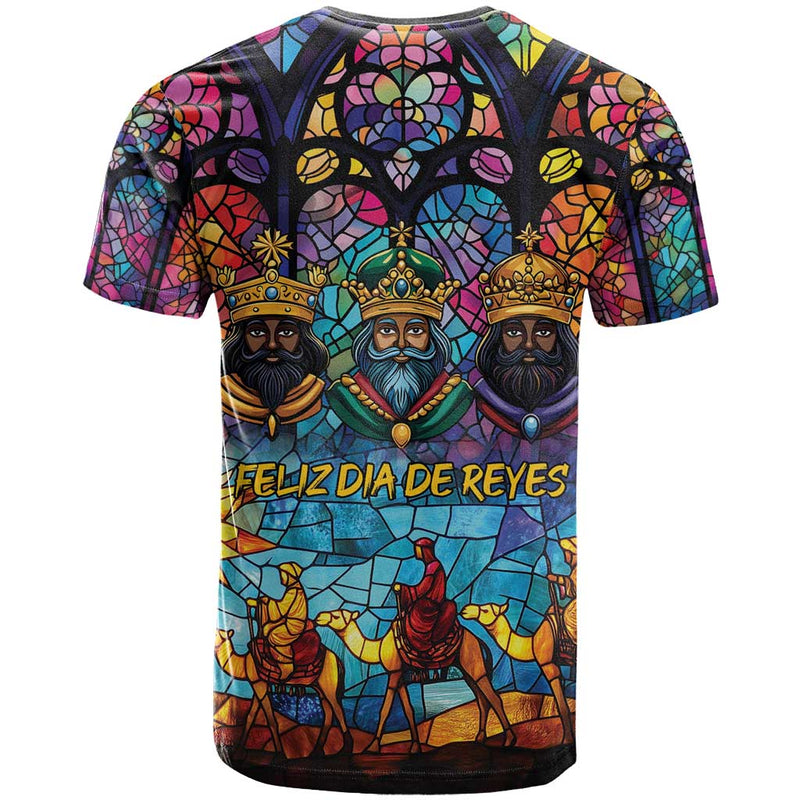 Epiphany Three Kings Day Stained Glass Window Style T Shirt