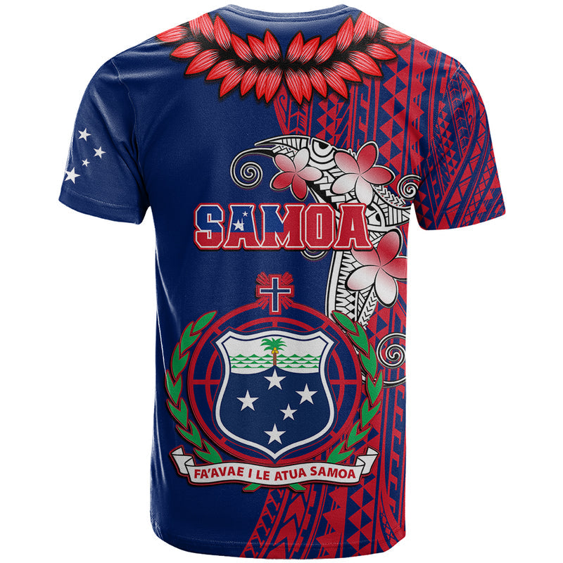 Polynesian Pride Samoa Ula Fala Mix Samoan Tribal Blue Version T Shirt