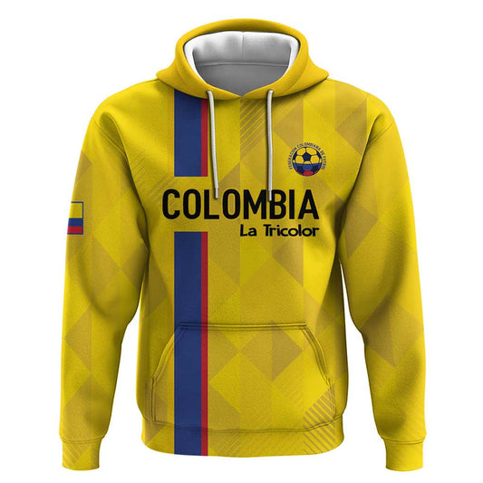 Custom Colombia Football 2024 Vamos La Tricolor - Yellow Hoodie