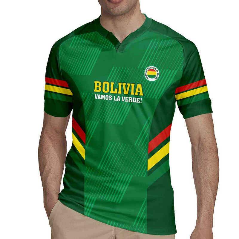 Custom Bolivia Football 2024 Vamos La Verde - Green Rugby Jersey
