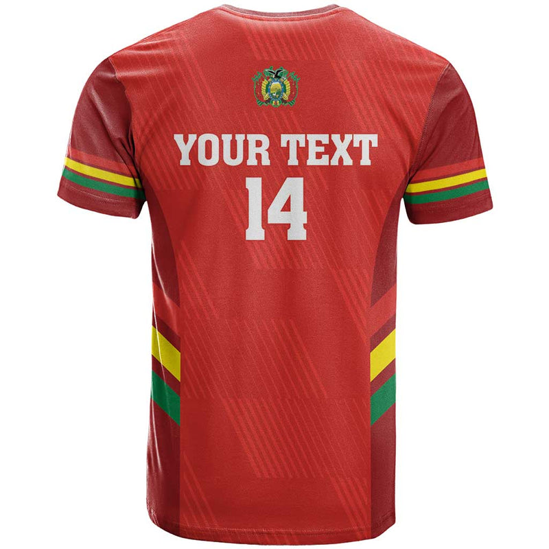 Custom Bolivia Football 2024 Vamos La Verde - Red T Shirt