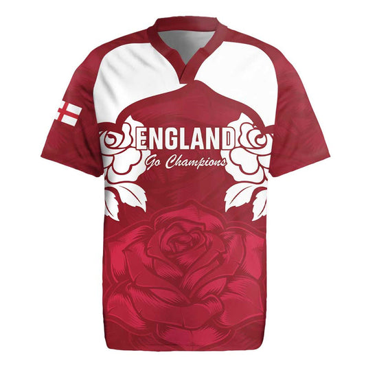 Custom England Rugby 2025 Go Champions Red Rose Rugby Jersey