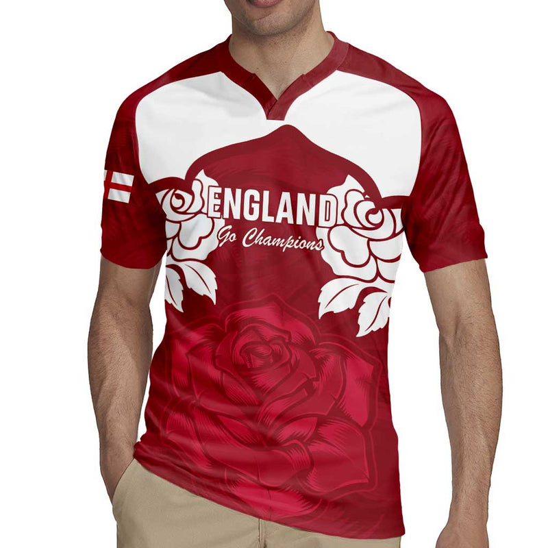 Custom England Rugby 2025 Go Champions Red Rose Rugby Jersey