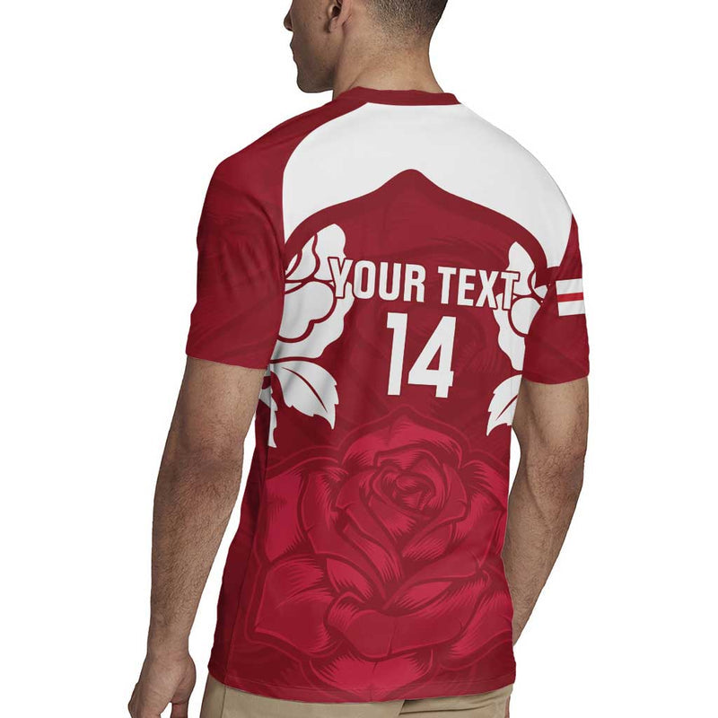 Custom England Rugby 2025 Go Champions Red Rose Rugby Jersey