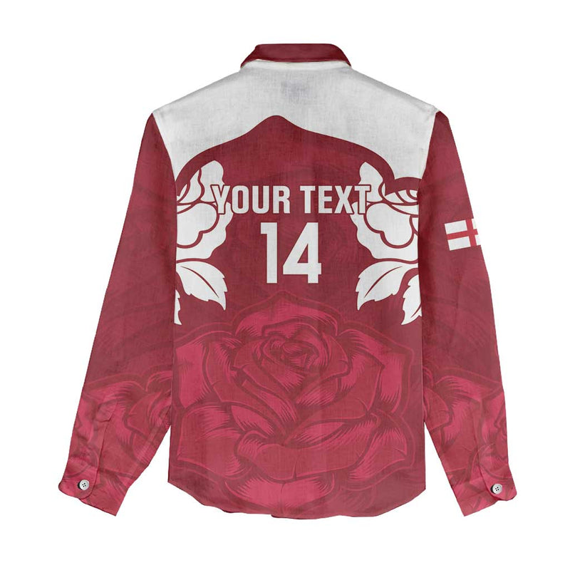 Custom England Rugby 2025 Go Champions Red Rose Women Casual Shirt