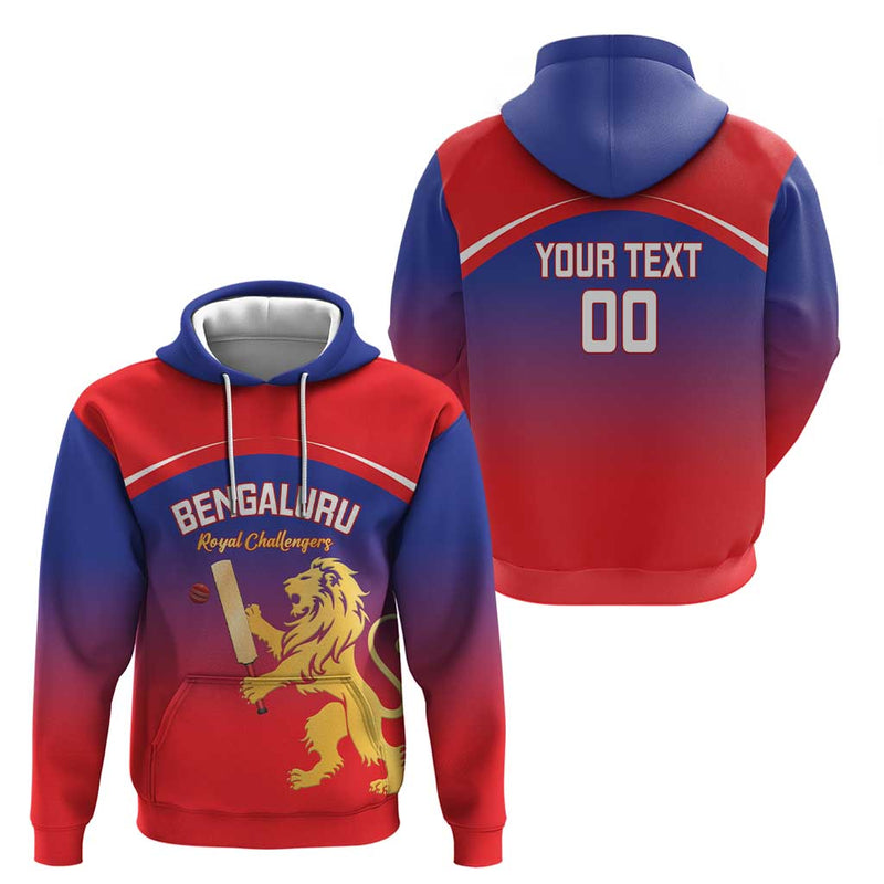 Custom Bengaluru India Cricket Go Champions Hoodie